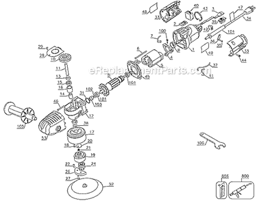 Part Location Diagram of A14392 Porter Cable Pad